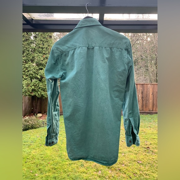 CAT Caterpillar Workwear Mint Green Button Up Shirt Size M - Picture 3 of 5